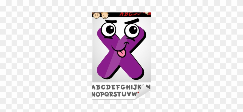 Funny Letter X Cartoon Illustration Sticker • Pixers® - Dibujo De La Letra A Animados #694777