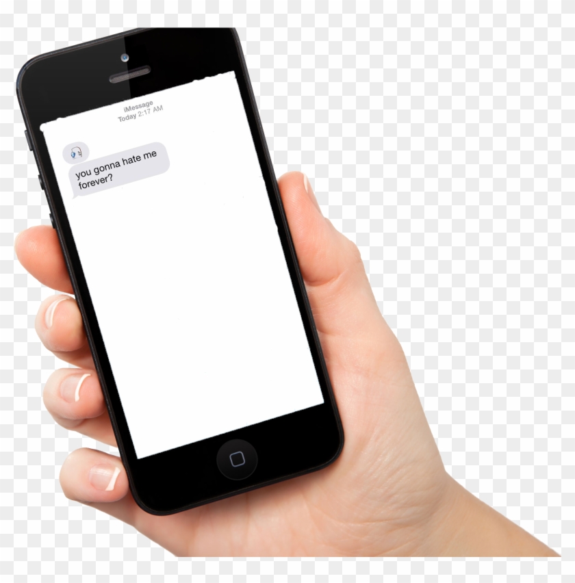   Hand With Iphone Png #695579
