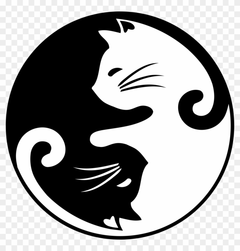 Image Result For Yin Yang Cat Art - Cat Yin And Yang #696916