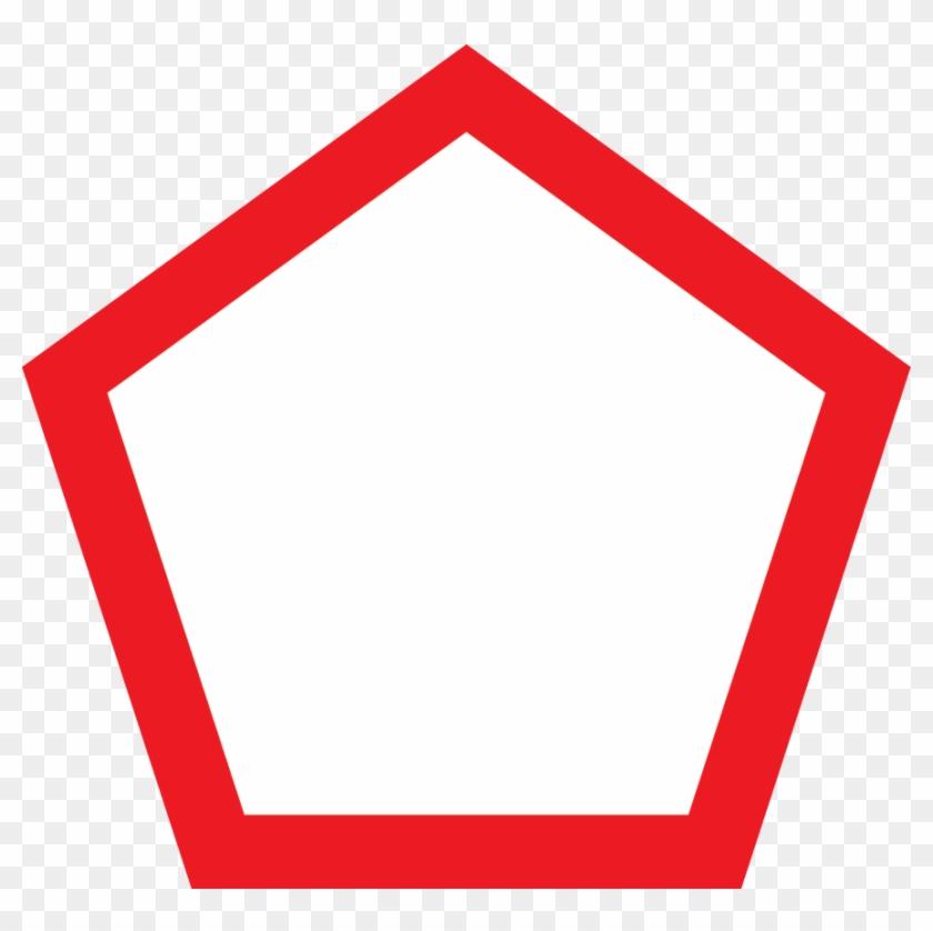 Pentagon Clipart Red - Red Pentagon Outline #696927