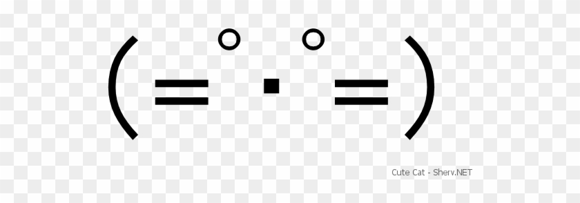 Cute Cat Inverted - Ascii Cat One Line #696940