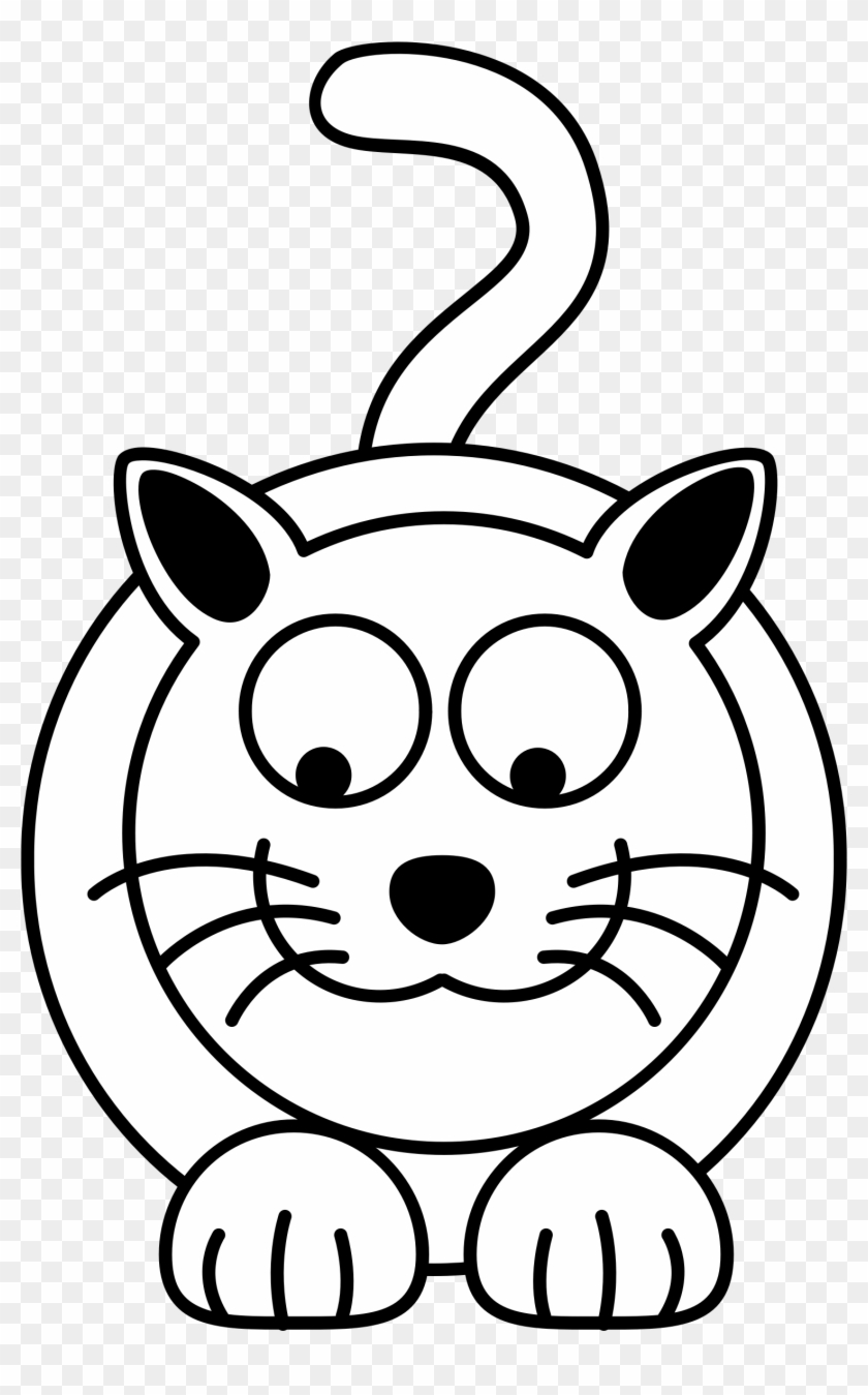 Kitty Cat 3 - Dog Cartoon Image Black And White #697031