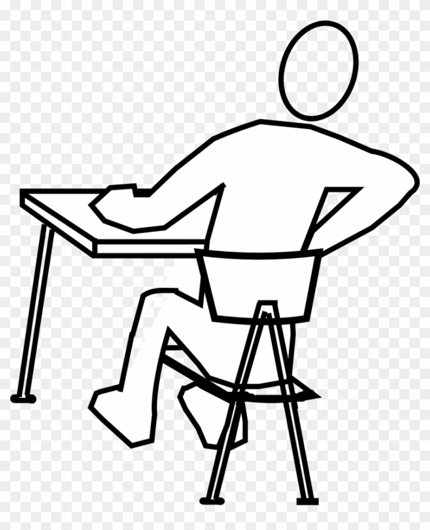 Avoid Office-related Injuries While Sitting At Your - Draw A Person Sitting #697773