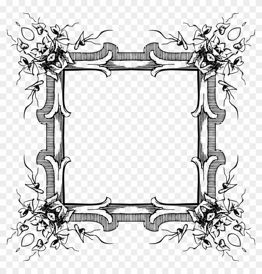 Vintage Floral Frame - Portable Network Graphics #697808