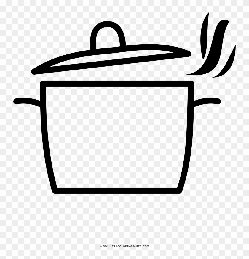 Cooking Pot Coloring Page - Panela Desenho Png #698607