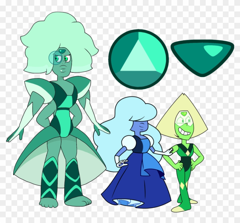 Emerald Is A Stone Which Increases Intellect And Clairvoyance - Anime Steven Universe Jail Break Sapphire Blue Gown #698748