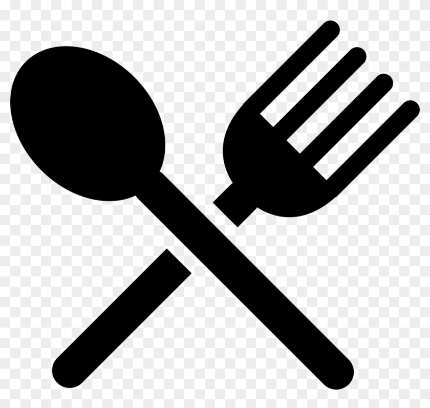 Flatware Silhouette Of A Knife And A Fork Cross Comments - Spoon And Fork Silhouette #699483
