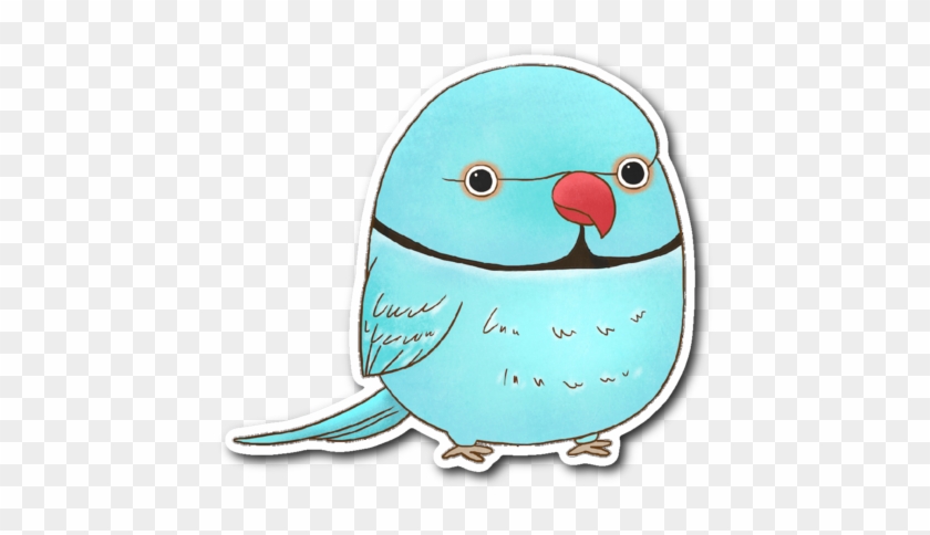 Blue Ringneck Sticker - Blue #699488