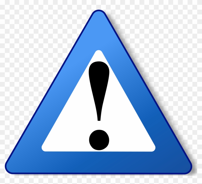 Warningsignpost Blue - Warning Sign Blue #699877