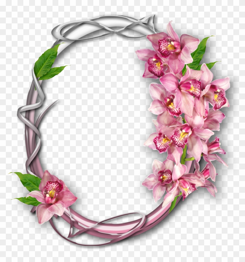 Marco De Circulo Con Flores Rosas - กรอบ รูป วัน แม่ #701195