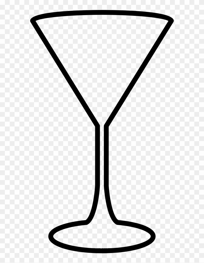Martini Glass Coloring Page - Vaso Para Dibujar #702162
