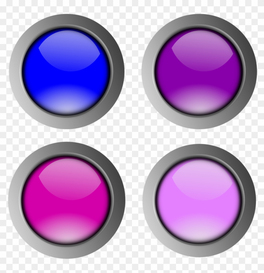 Illustration Of Colorful Blank Buttons - Glossy Buttons #702497