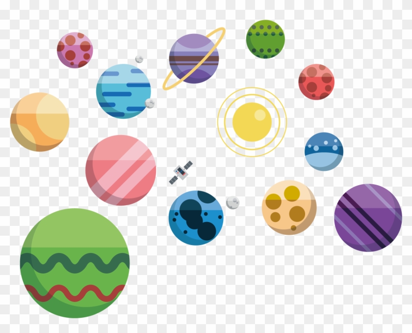 Cartoon Illustration - Colored Planet - Cartoon Illustration - Colored Planet #702513