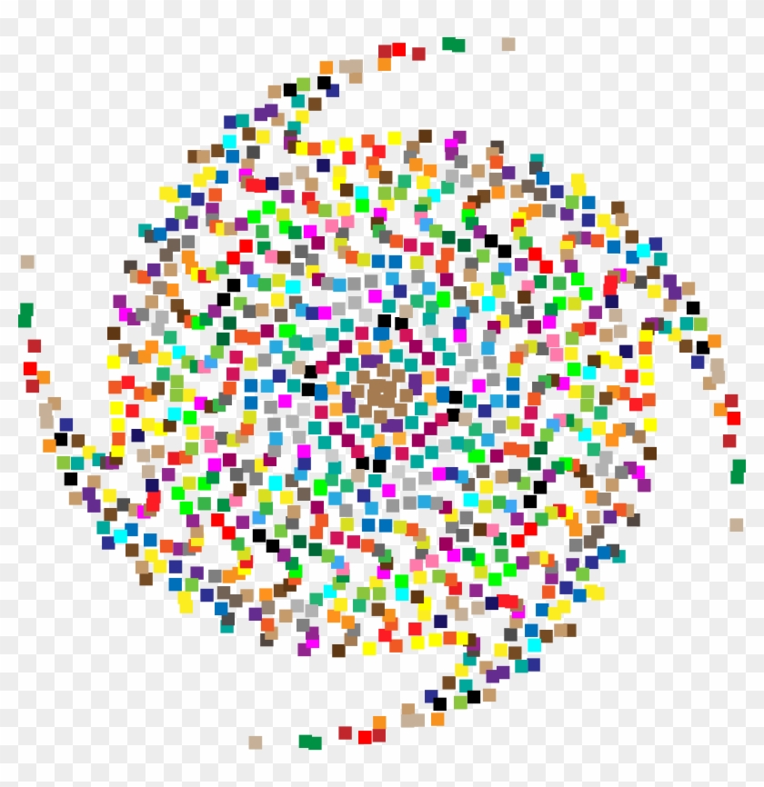 Confetti Clipart For Kids - Flower Kolam With Dots #703525