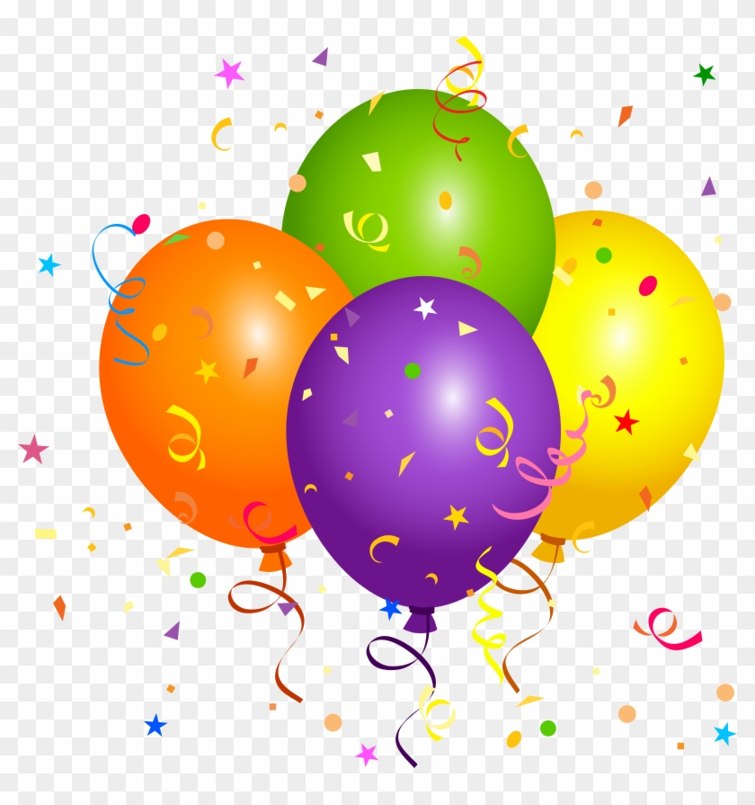Confetti Clipart Class Party - Balloons And Confetti Clipart #703535
