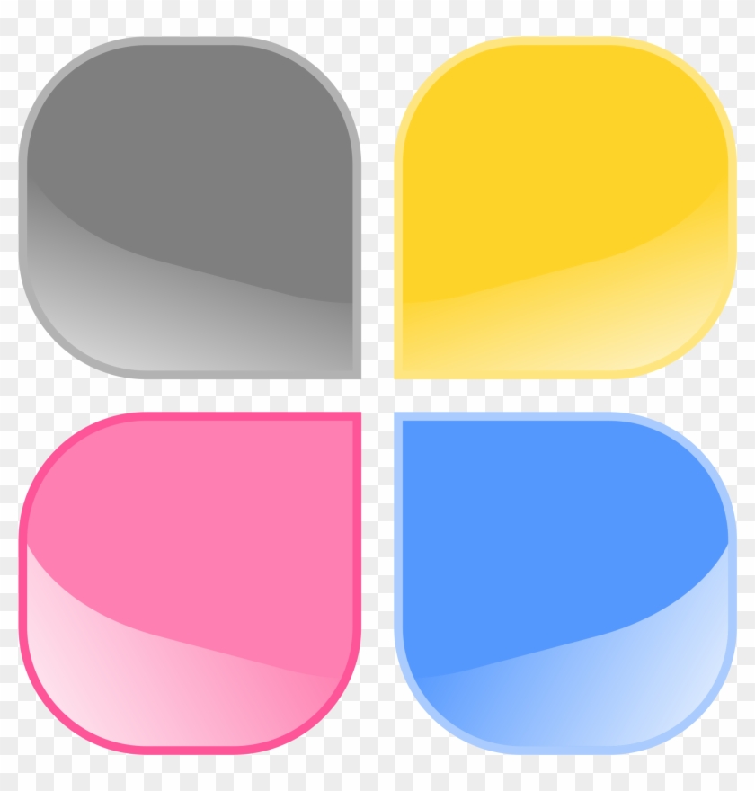 Jelly Buttons - Square With 3 Rounded Corners #704439
