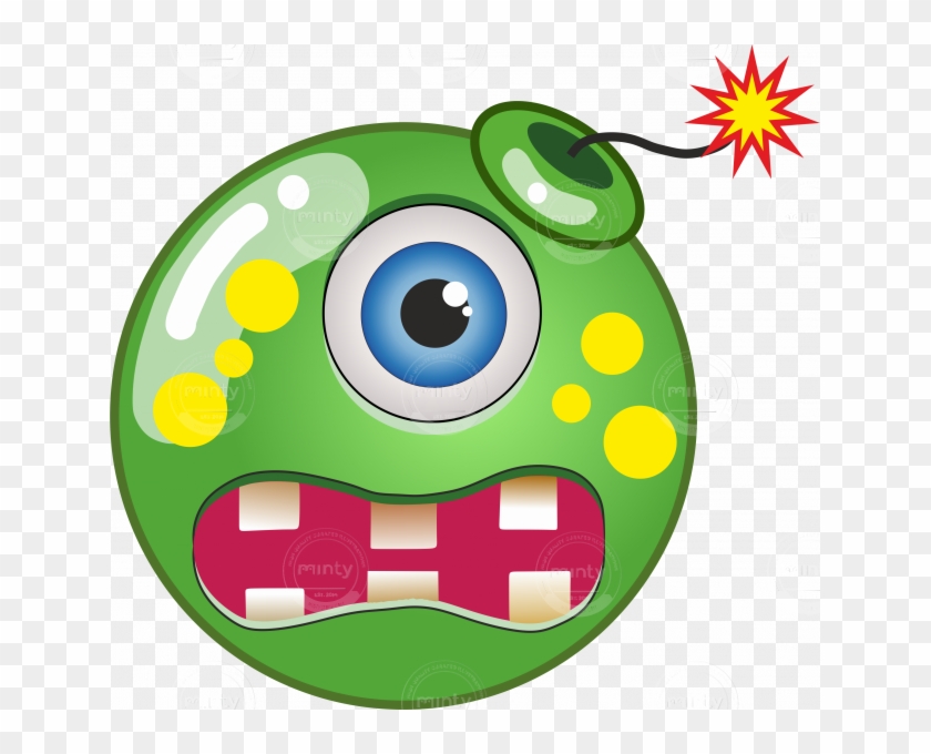 Green Cartoon Bomb - Yellow #705517