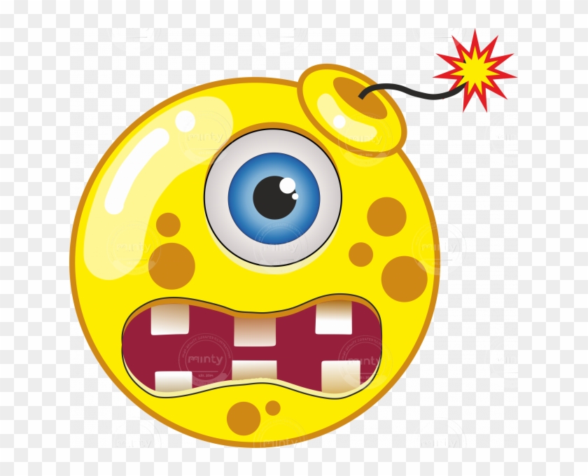 Yellow Cartoon Bomb - Green #705535