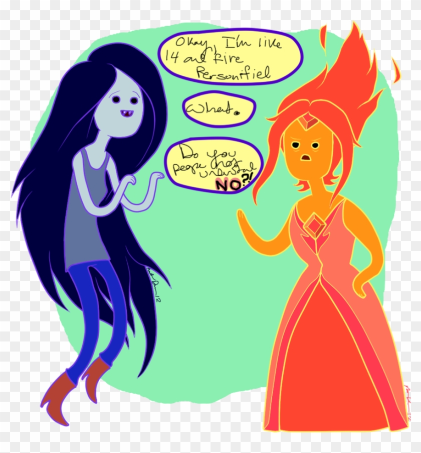 Flame Princess And Marceline By Harashika - Flame Princess Vs Princess Bubblegum #705691