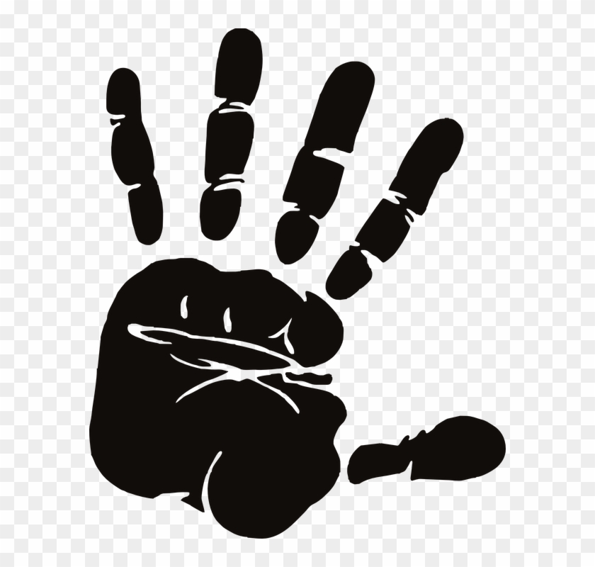Ladybug Silhouette Cliparts 10, - Hand Print Vector Png #705739