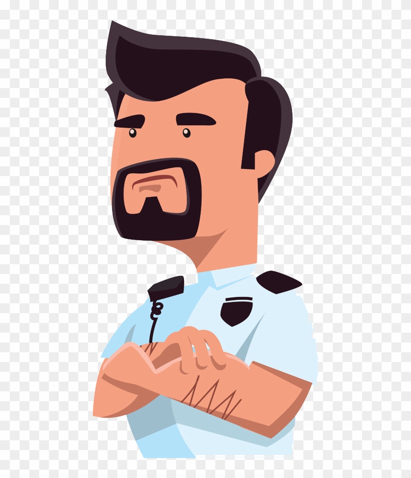 Security Guard Drawing Police Officer Cartoon - Security Guard Drawing Police Officer Cartoon #706529