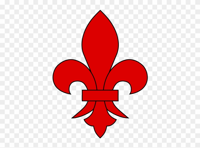 Brilliant Red Fleur De Lis - Fleur De Lis Clip Art #708507