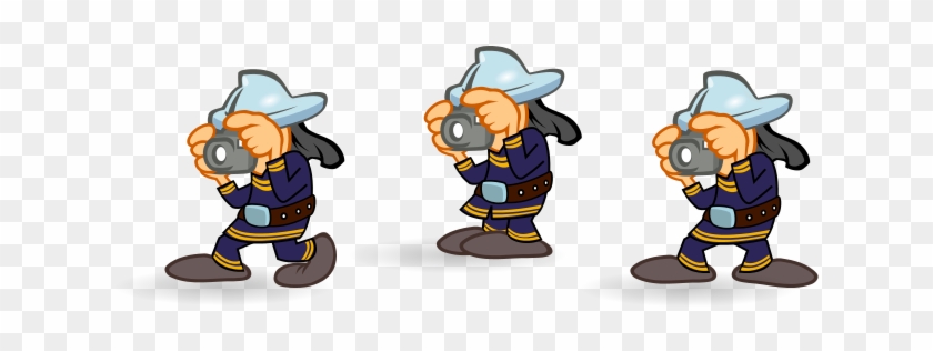 Fireman Photographer By Mimooh - Cartoon #709140