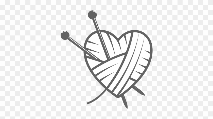 White Double Knitting Yarn - Knit Heart Clipart #710607