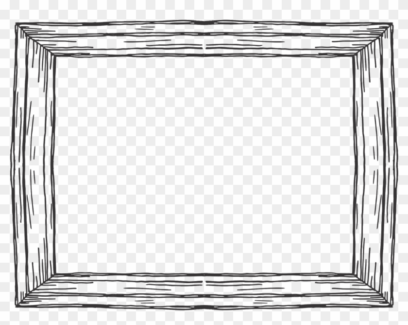 Black Wood Frame Png - Line Art #710691
