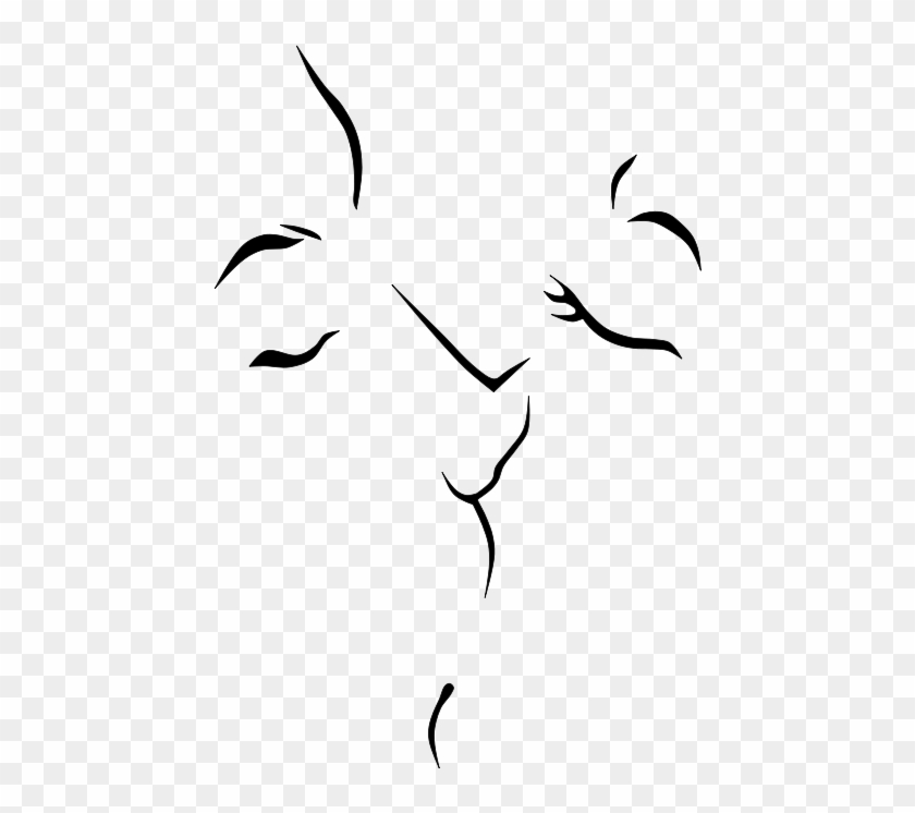 Black And White Kiss Clipart - Love #710710