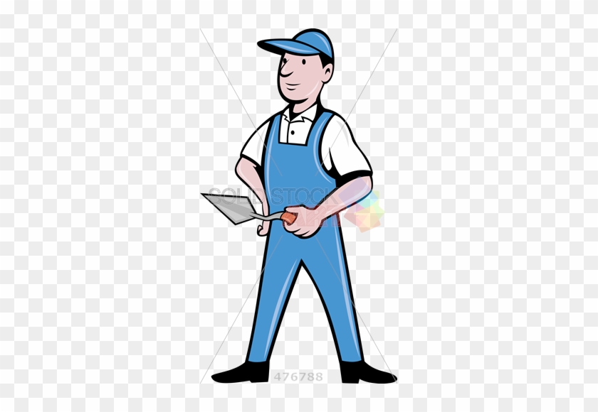 Stock Illustration Of Cartoon Rendition Of Bricklayer - Bricklayer #710965
