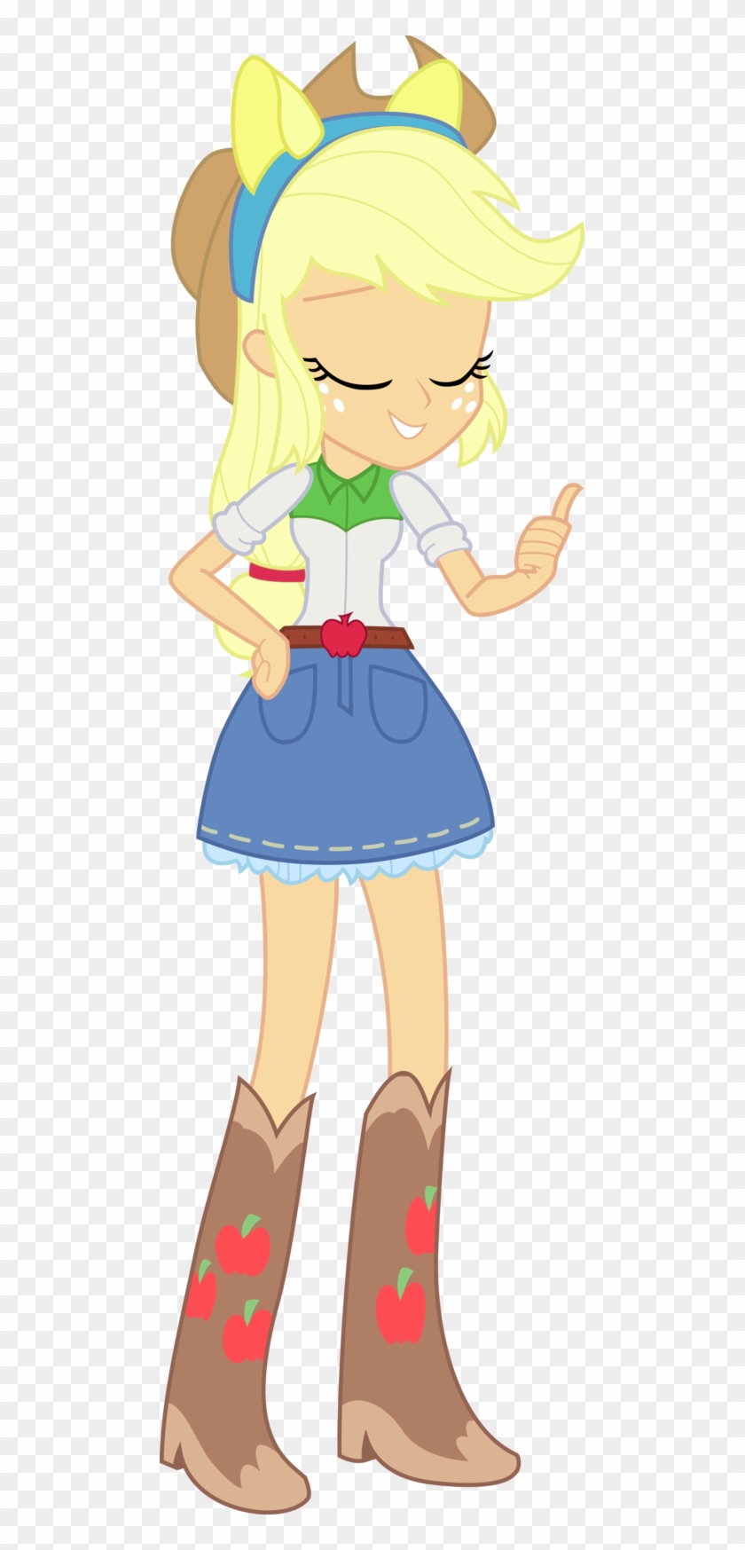Applejack With Wondercolts Team Ears By Hugomndz - Equestria Girls Applejack Wondercolt #711005