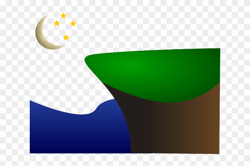 Landscape, Moon, Stars, Sea - Landscape #711536