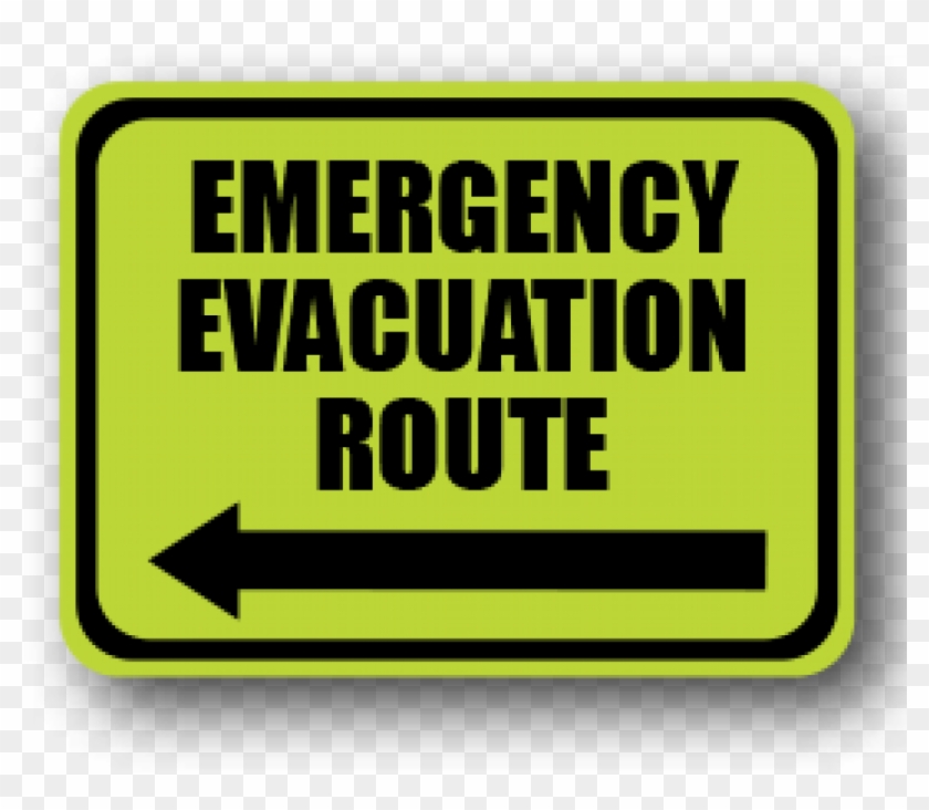 Glow In The Dark Visual Management Emergency Sign - Durastripe 24"x18" Rectangle - Emergency Evacuation #712257