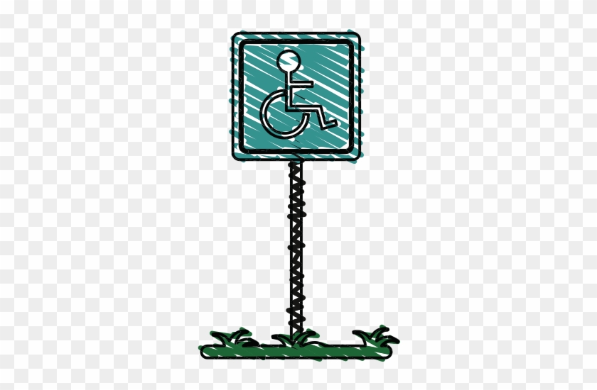 Handicap Street Sign Vector Illustration - Vector Graphics #712674