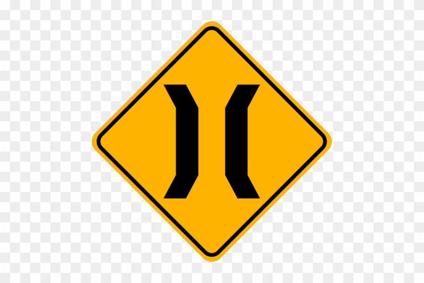 Wa-24 Narrow Bridge Ahead - Two Way Street Sign #713122