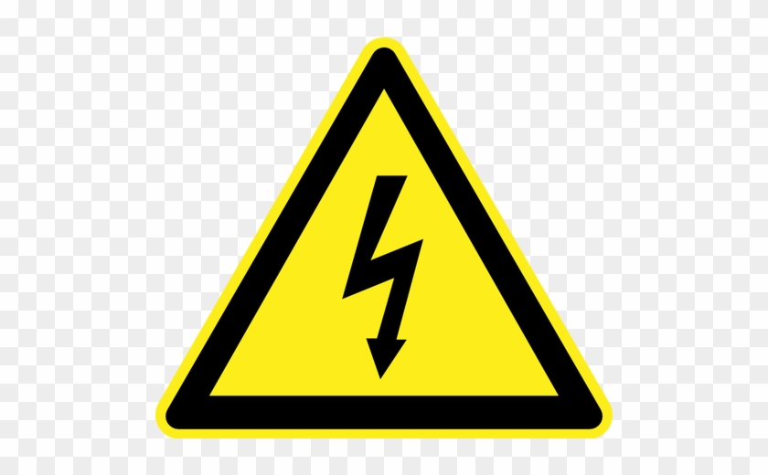 Electricity Hazard Warning Sign Vector Image - Electricity Warning Sign Png #713178