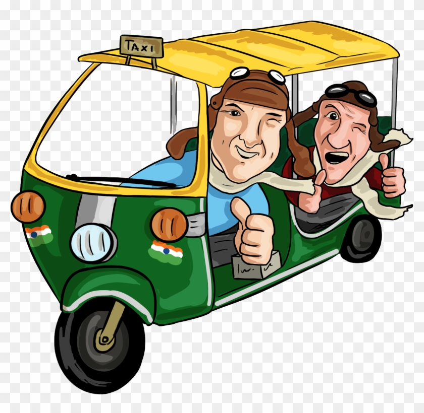 Auto Rickshaw Varanasi Ganges Vehicle - Tuk Tuk Cartoon Png #714760