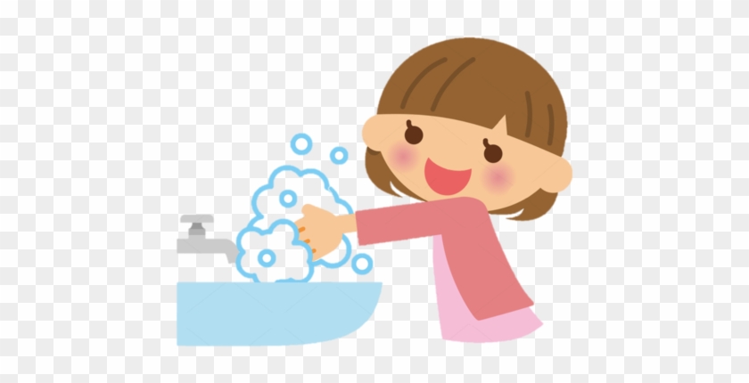 Discuss Covering Coughs And Sneezes To Prevent Germs - Child Washing Hands Clipart #715226