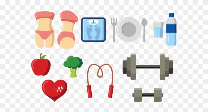 Slimming Icons Vector - Peso De Ginastica Desenho Vetor Png #716538
