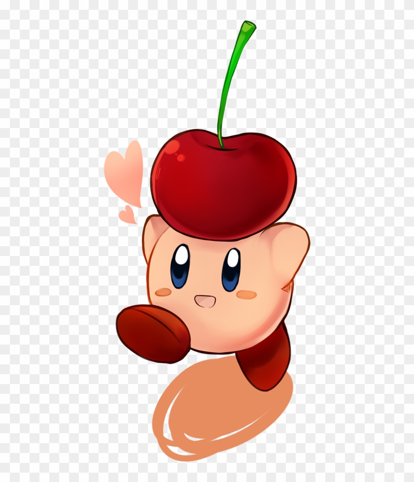 Kirby And The Giant Cherry By Icevalaxy - Cartoon #717714