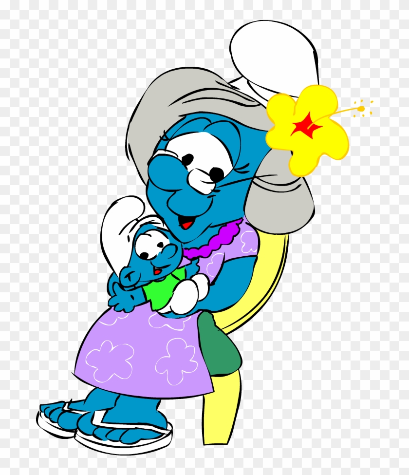Smurfs Grandma Nanny Smurf Grandmother Granny Figure - Smurfette #718972