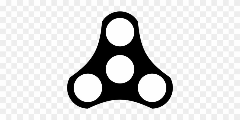 Fidget Spinner, Svg, Black And White - Fidget Spinner Vector Png #719485