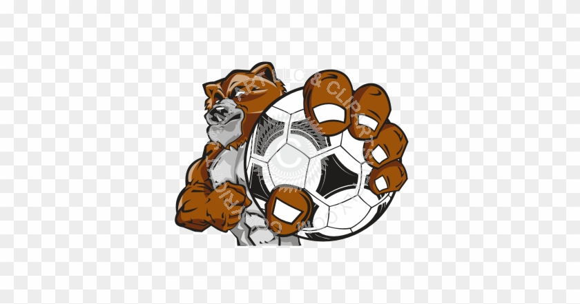 Bear Clipart Soccer - Bear With Soccer Ball #719509