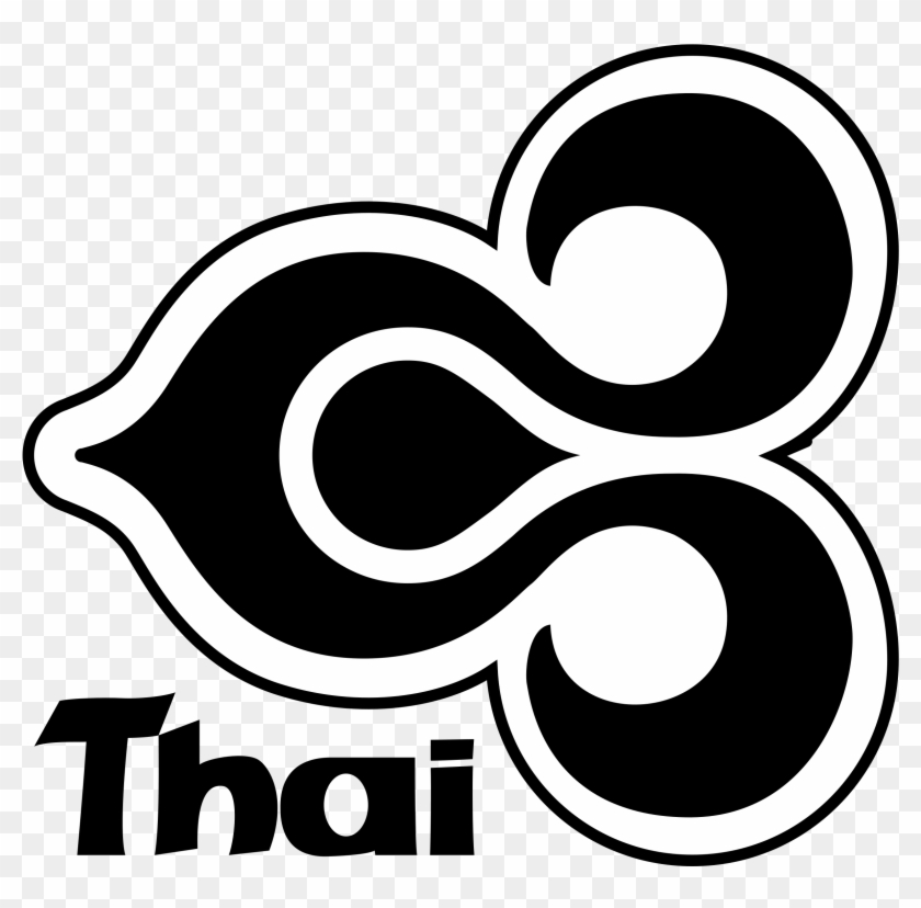 Thai Airways Logo Black And White - Thai Airways Logo Png #719662