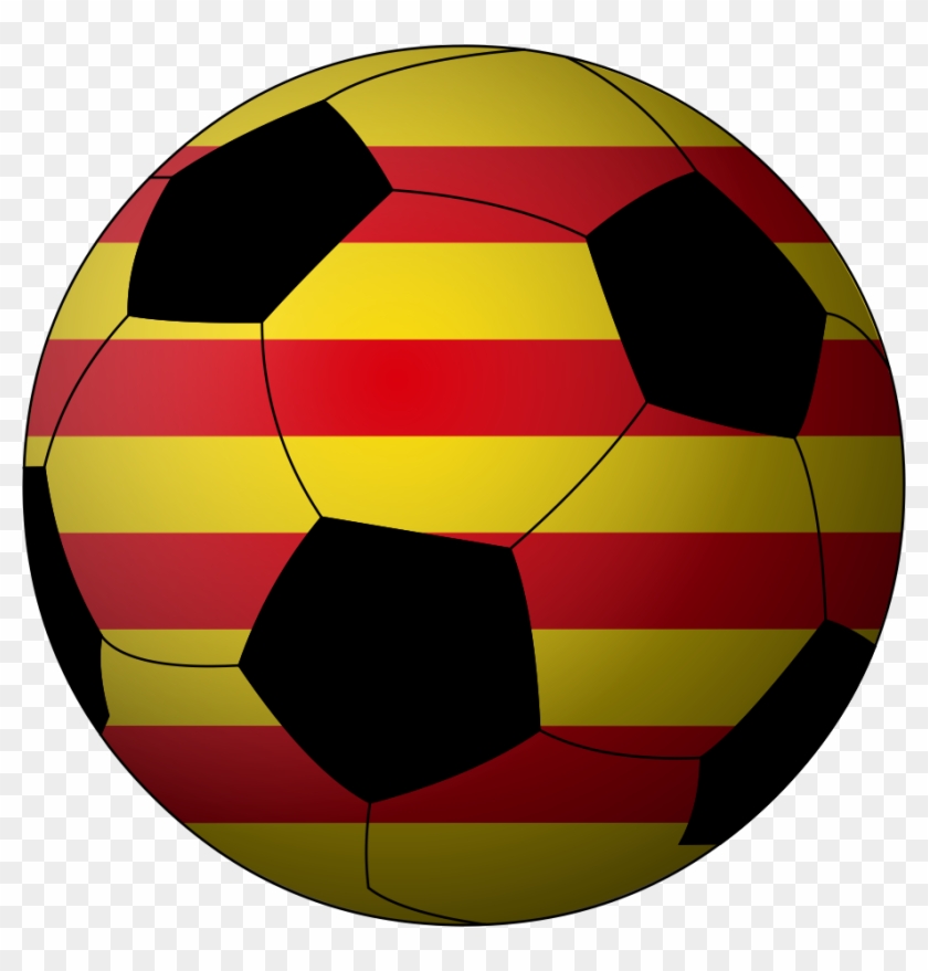 Football Catalonia - Red Yellow Football Png #719672
