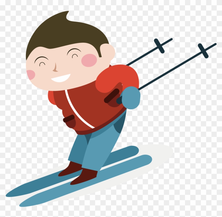 Skiing Child - Vector Skiing - Skiing Child - Vector Skiing #719760