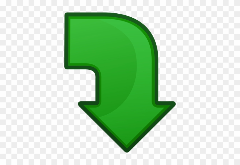 Go Next Icon Vector Illustration - Green Arrow Pointing Down #721781