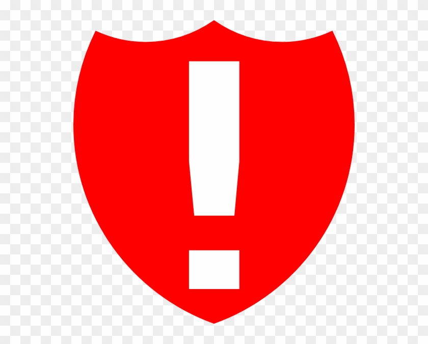 Shield Outline Exclamation Clip Art At Clker - Emblem #721844