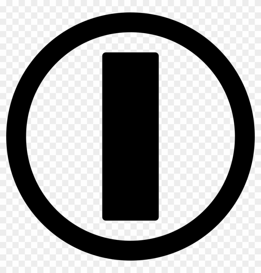 On Power Circular Symbol With A Bar Inside Comments - Facebook Clipart Black And White #722095